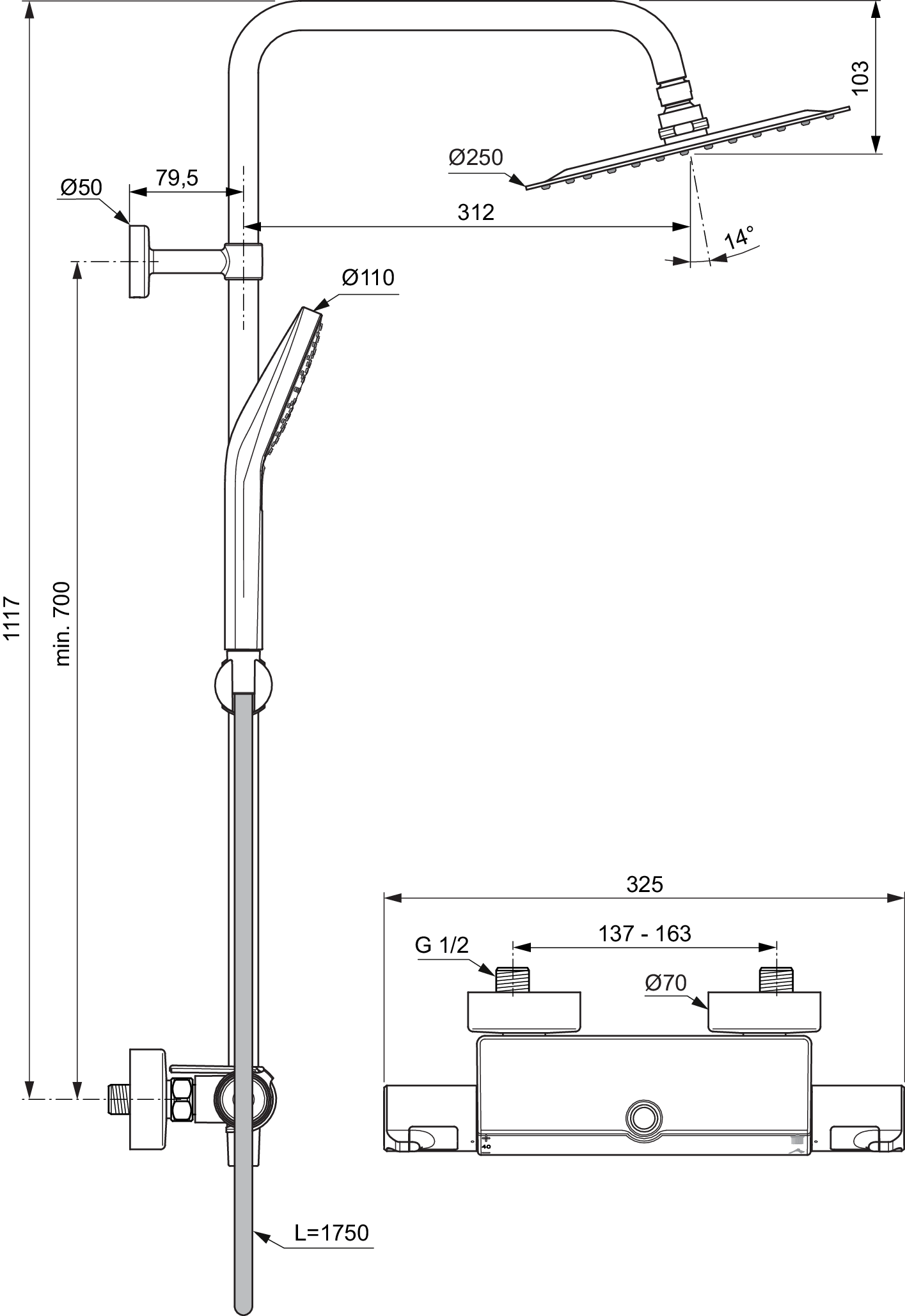 A7618AA techninis brėžinys