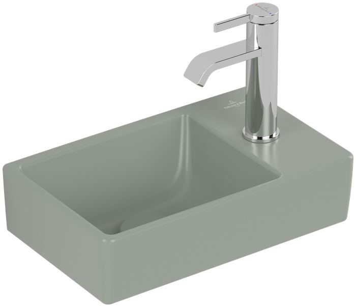 Villeroy & Boch Avento Handwashbasin, 360x220x110mm, without overflow, Morning Green CeramicPlus