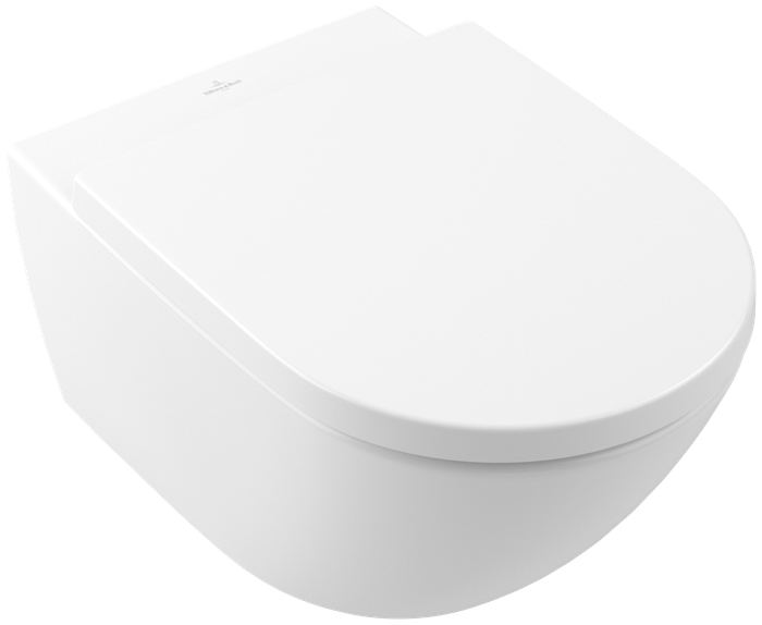 Villeroy & Boch Subway 3.0 TwistFlush Washdown toilet, rimless, wall-mounted, with <p>TwistFlush</p>, Stone White CeramicPlus