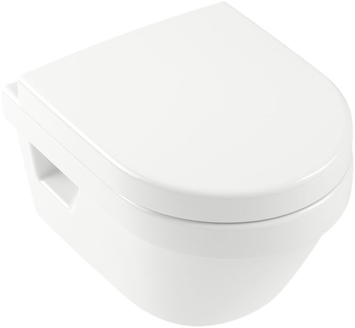 Villeroy & Boch Architectura DirectFlush Washdown toilet Compact, rimless, wall-mounted, with DirectFlush, White Alpin CeramicPlus