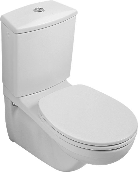 Villeroy & Boch O.novo Washdown toilet for close-coupled WC-suite, wall-mounted, White Alpin