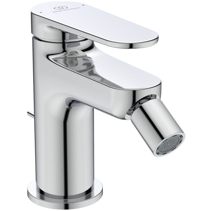 CERAFINE O NUOVO | Bidet mixer 48x147x121 mm, 101 mm spout projection, 3.8 l/min (3 bar), with waste