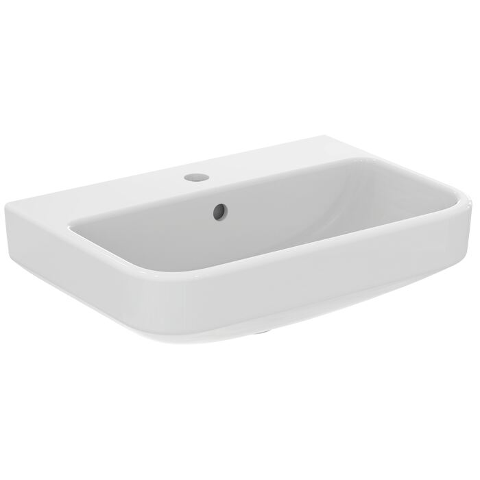 I.LIFE S | Basin 550x380x180 mm, 1 tap hole, with overflow
