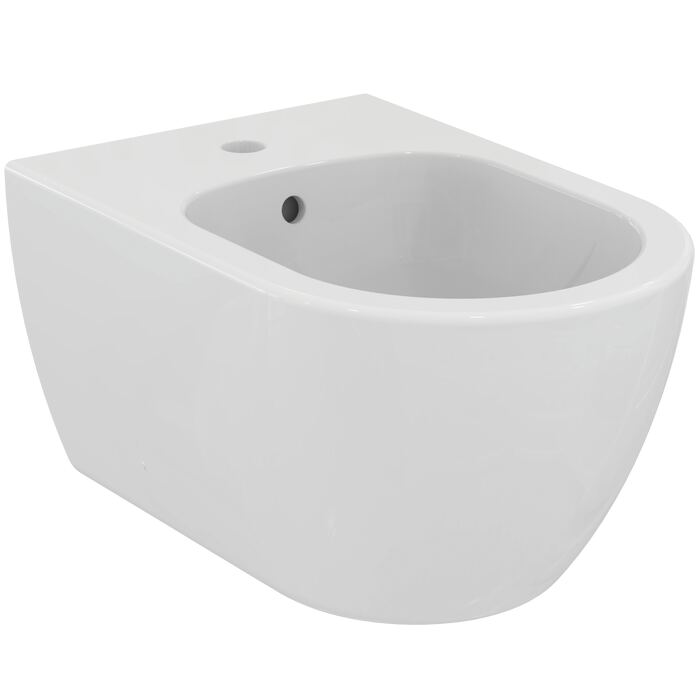 ELLISSE | Wall-hung bidet 360x540x295 mm, 1 tap hole, with overflow