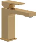 Villeroy & Boch Architectura Square Single-lever basin mixer, With push/pull rod lever and pop-up waste, Brushed Gold